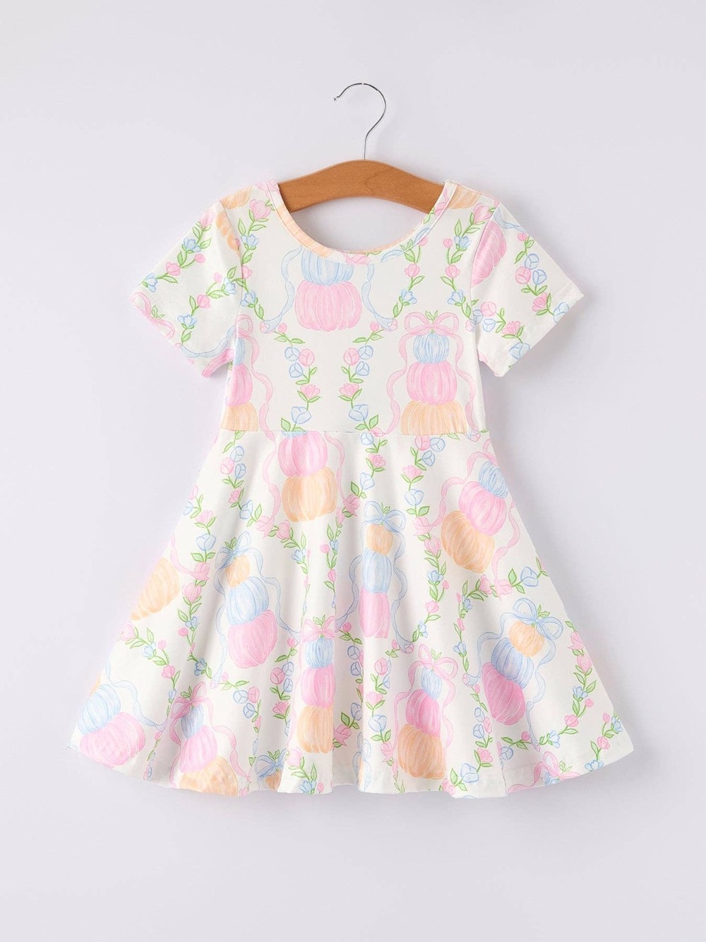 Rylee Faith Designs Pastel Pumpkins Bows Dress 2 3 4